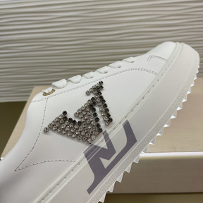 LV Time Out Sneaker White Crystal