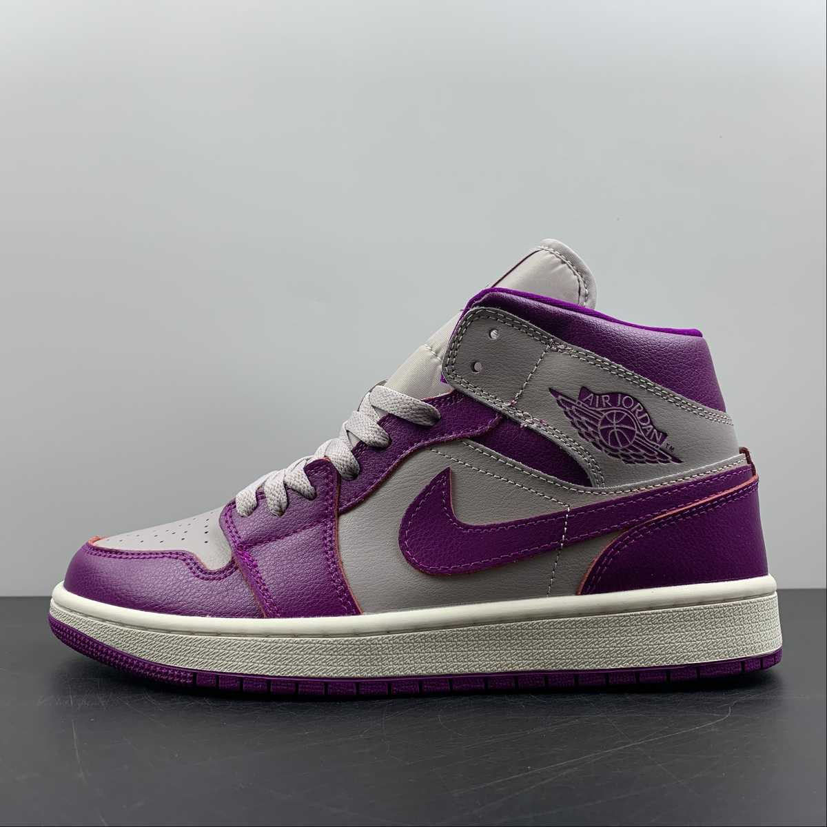 Air Jordan 1 Mid Gray Pourple