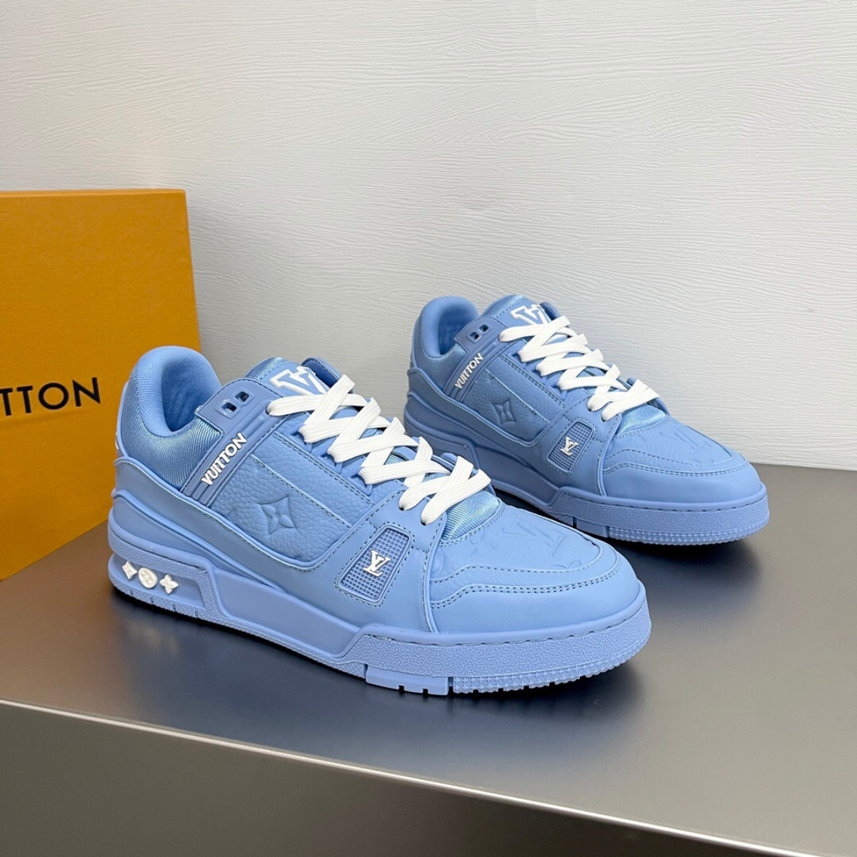 LV Blue Embossed Trainer