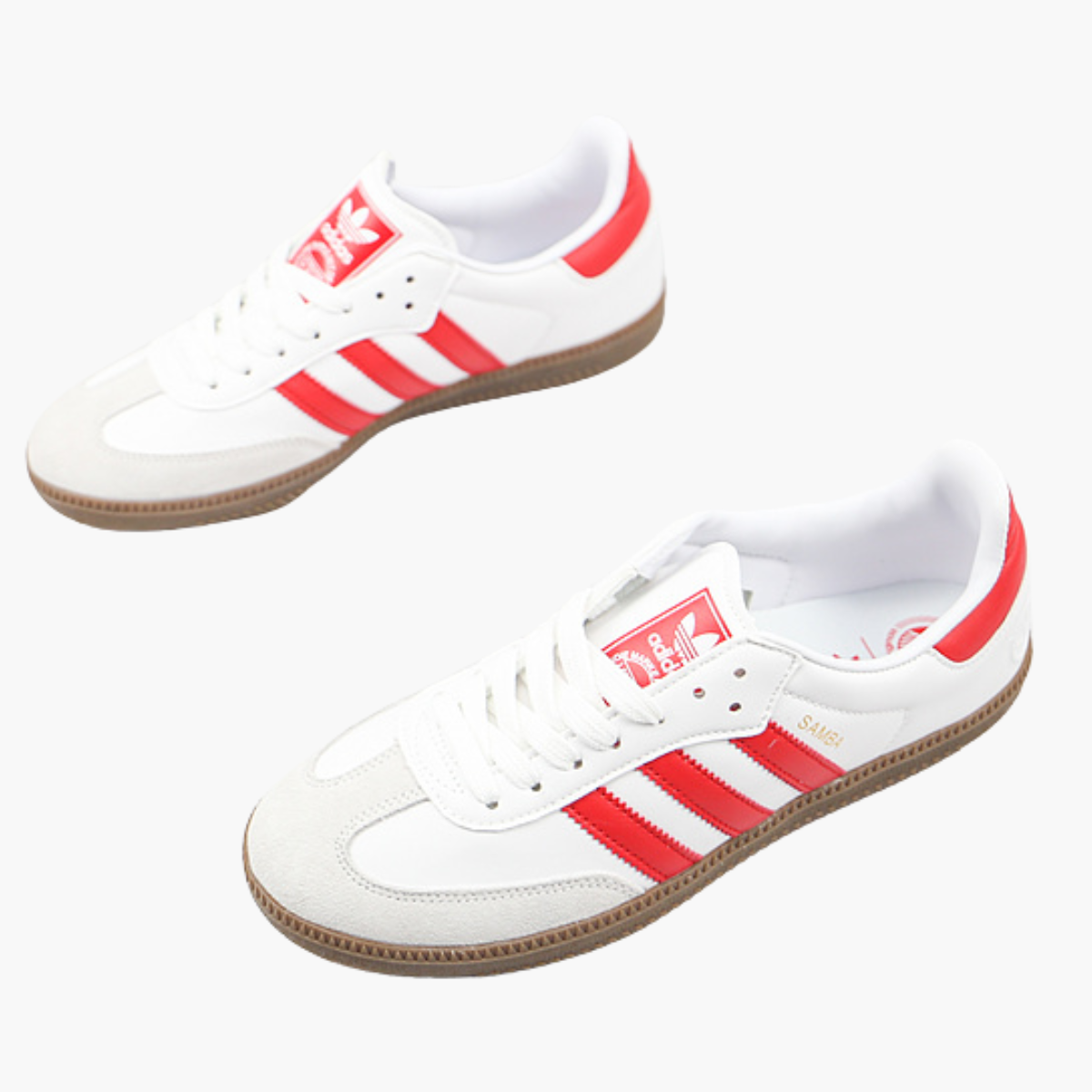 Samba Vegan OG Shoes Footwear White Red