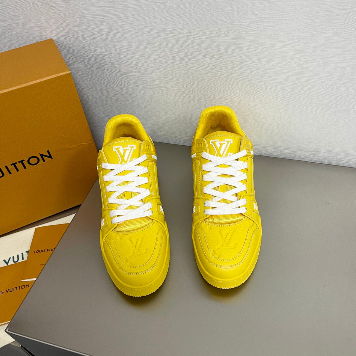 LV Yellow Embossed Trainer