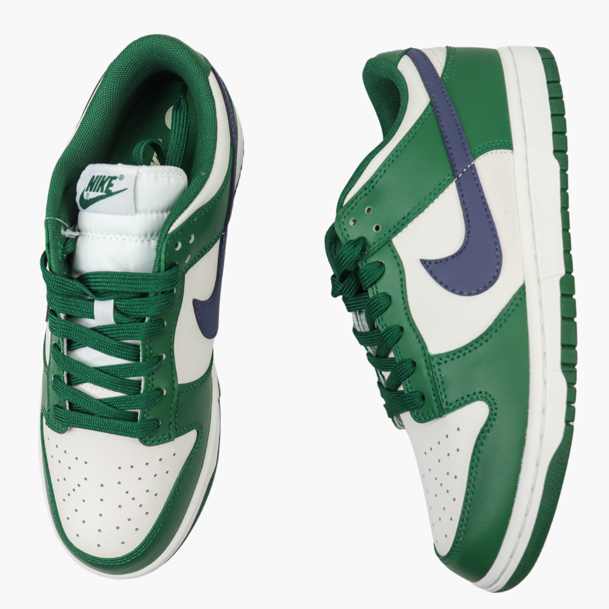 Dunk Low Branco Verde Azul