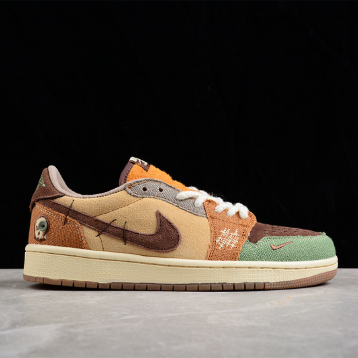 Air Jordan 1 Low Voodoo Flax and Oil Green