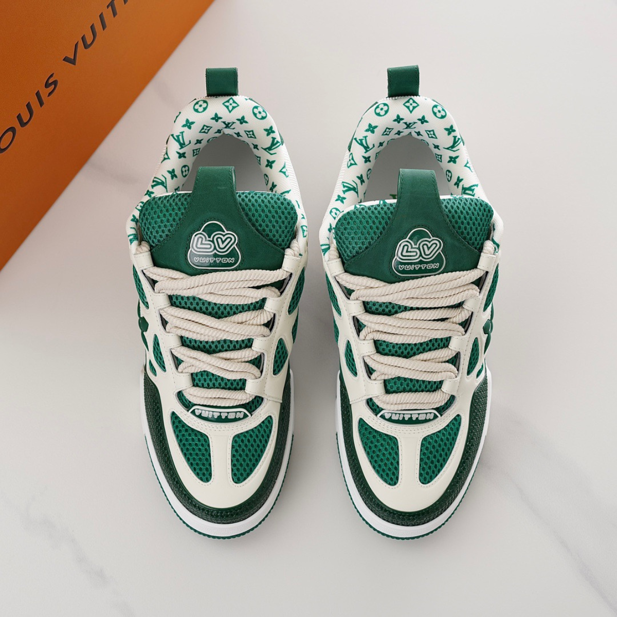 LV Skate Sneaker Green White