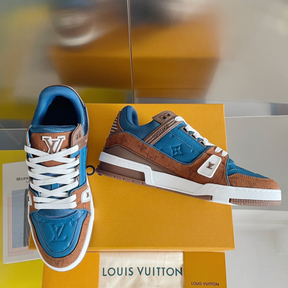 LV Trainer Blue Brown White