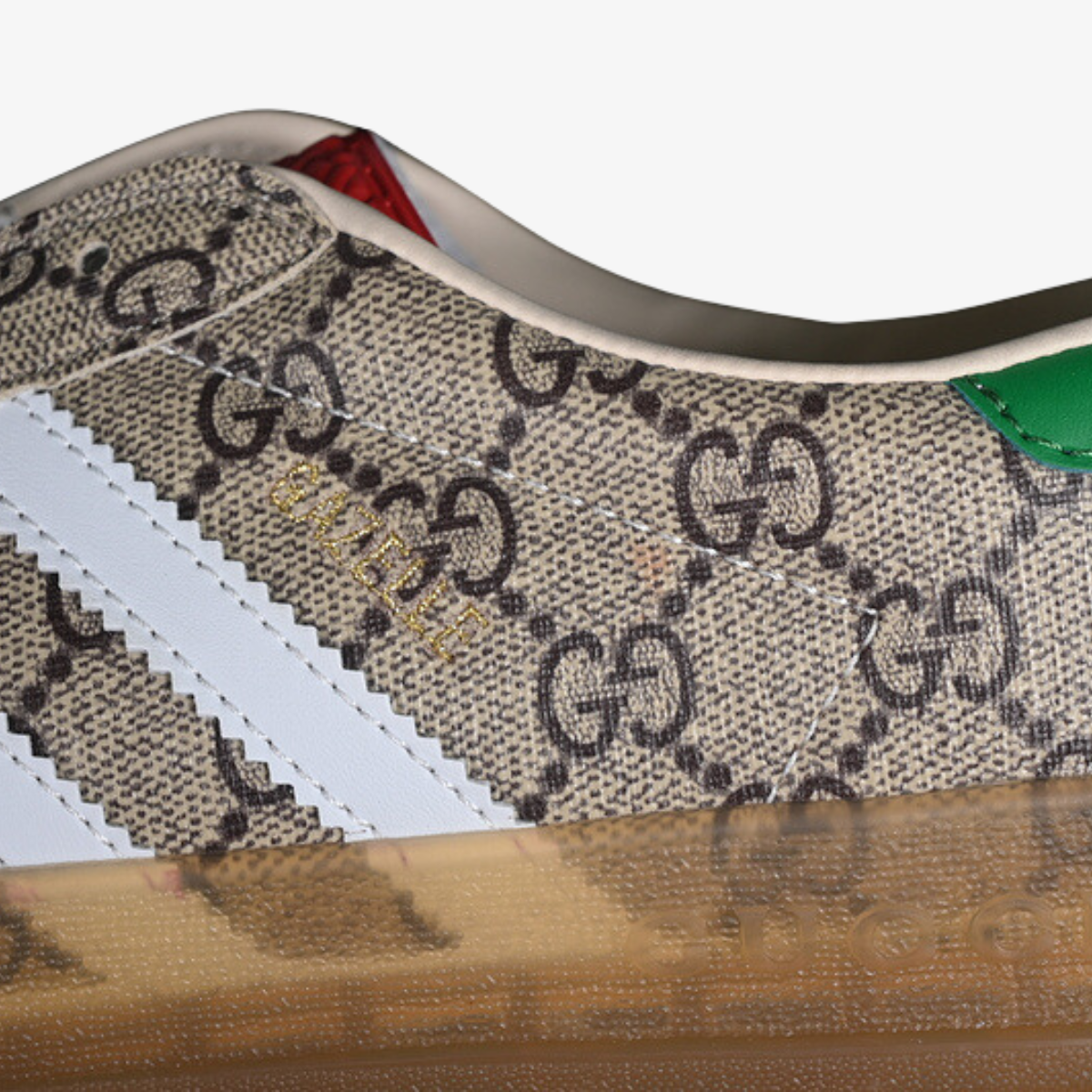 Gucci Gazelle Brown White Green