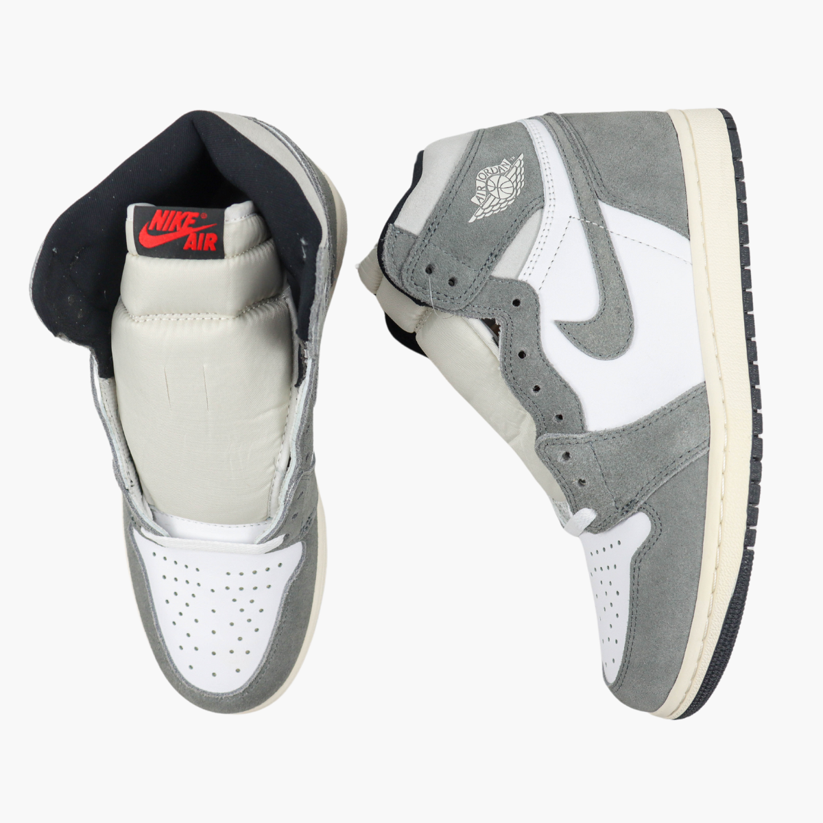 Air Jordan 1 High  Gray White Suede