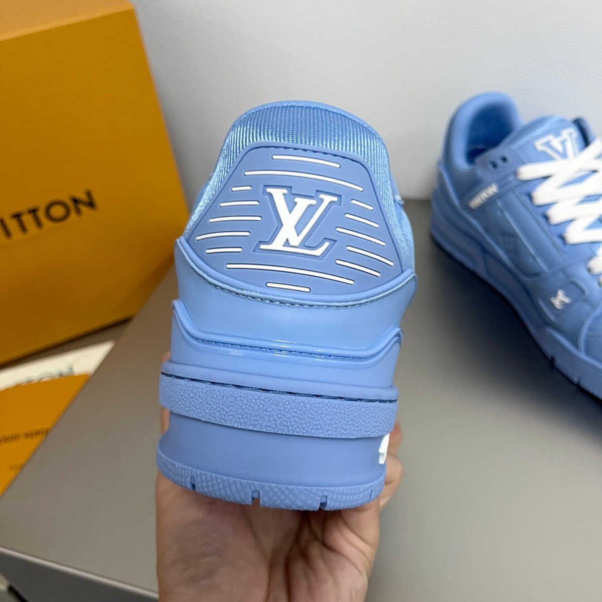 LV Blue Embossed Trainer