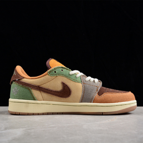 Air Jordan 1 Low Voodoo Flax and Oil Green