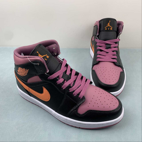 Air Jordan 1 Mid Pourple Black Orange