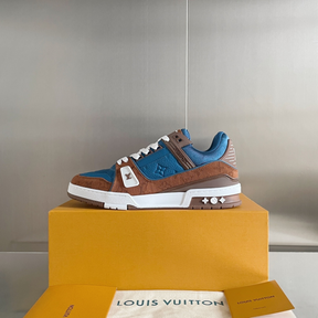 LV Trainer Blue Brown White