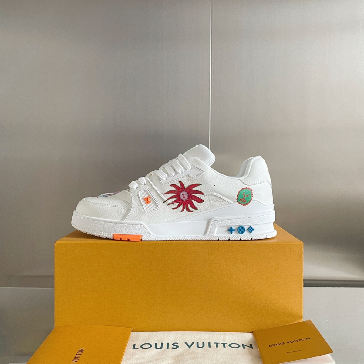 LV x Yayoi Kusama Trainer White Print