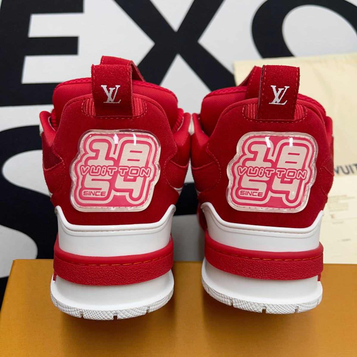 LV Skate Sneaker Red White