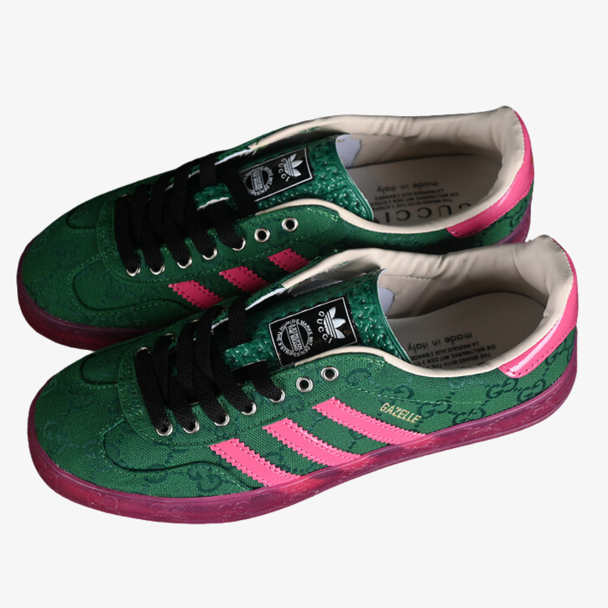 Gucci Gazelle Green Pink