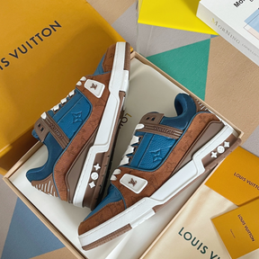 LV Trainer Blue Brown White