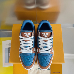 LV Trainer Blue Brown White