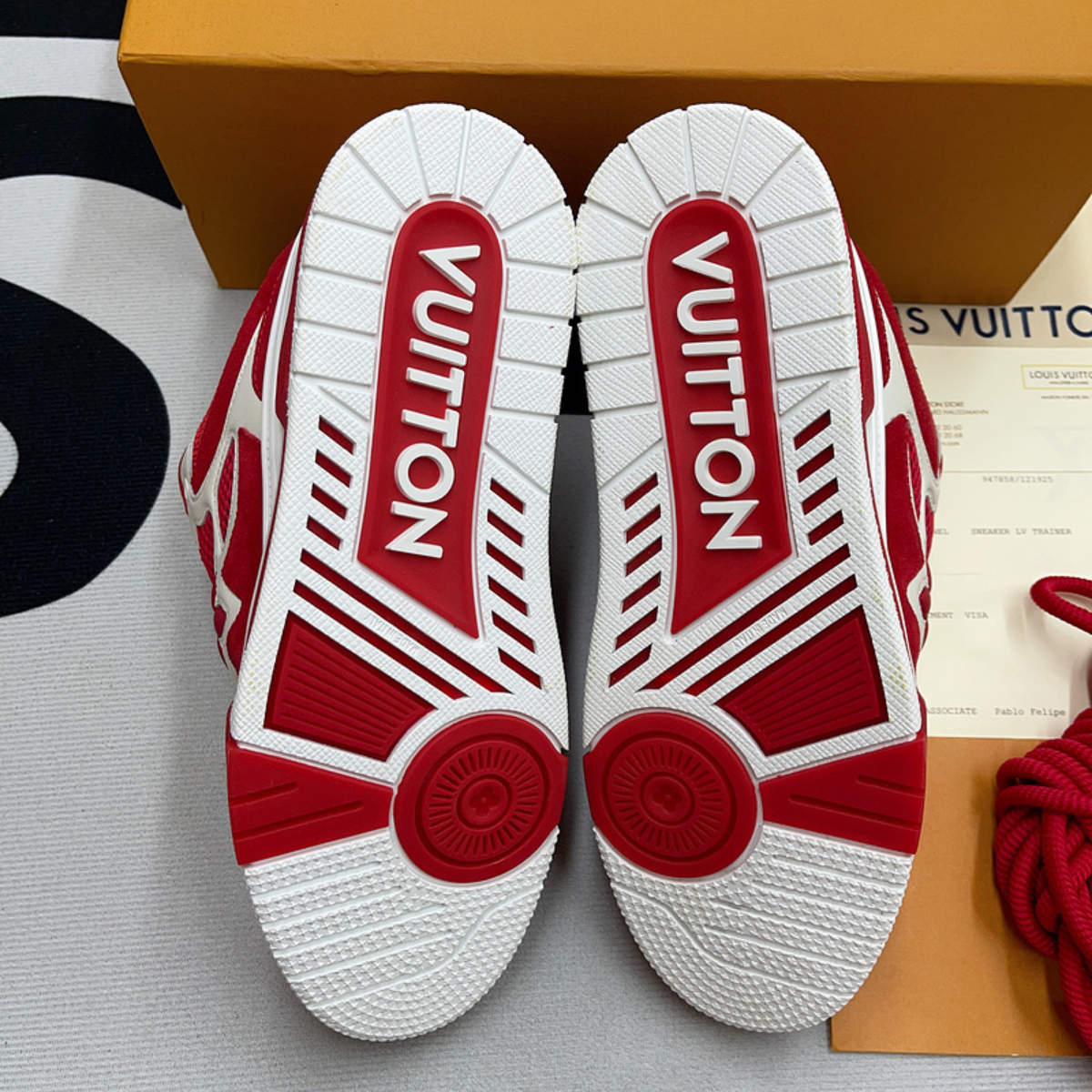 LV Skate Sneaker Red White