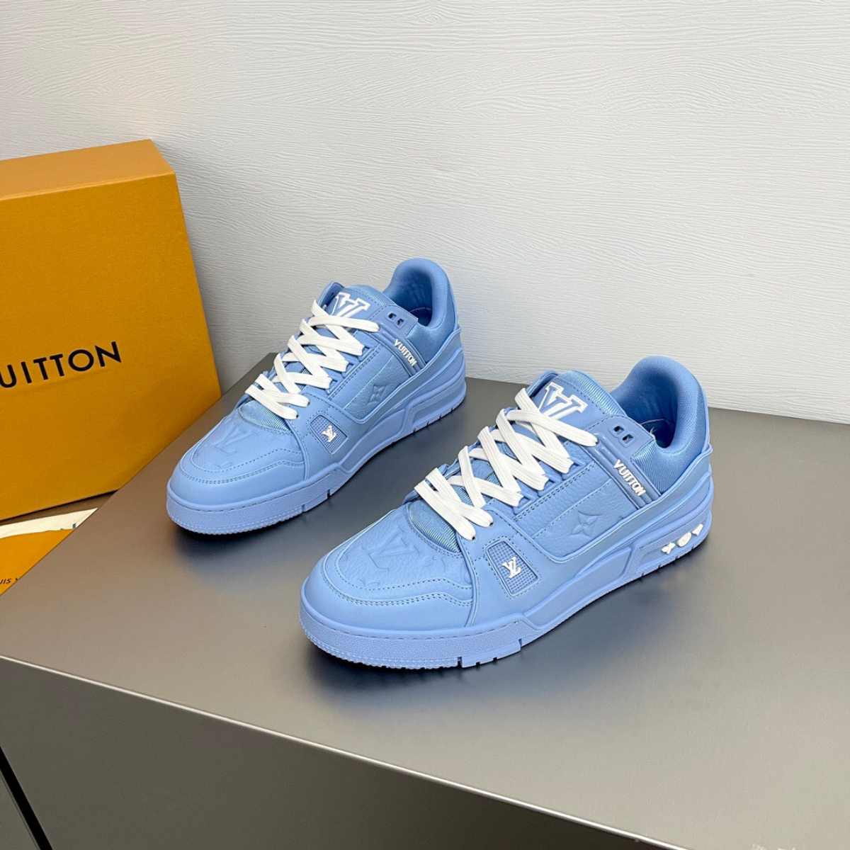 LV Blue Embossed Trainer