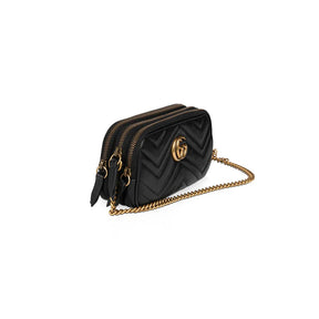 Mini GG Marmont Triple Zip Câmera Chain Bag