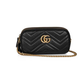 Mini GG Marmont Triple Zip Câmera Chain Bag